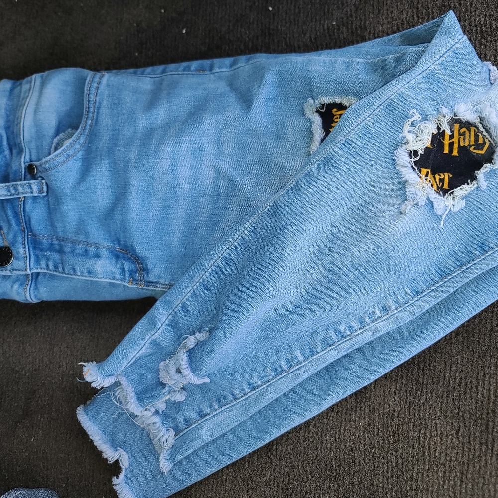 Youth Jeans W/ Harry Potter patches